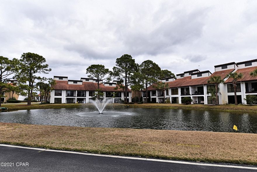 JUST LISTED || Second Floor, spacious split floor plan. Offered fully furnished. Rental or move-in ready. Scenic view from living room and master bedroom. Covered Patio and just steps to the private Villa Pool. Golf Club Membership, Gym, Tennis, Pickleball and Kids Club all included in the HOA dues! Incredible tropical amenities! Heated and Gulf-Front Pools, Hot Tubs, Sun Decks. Restaurant, Market, Pizza, Poolside Bar. Walkable to retail center, restaurants, bowling, arcade, skating, sports bar, entertainment venues.