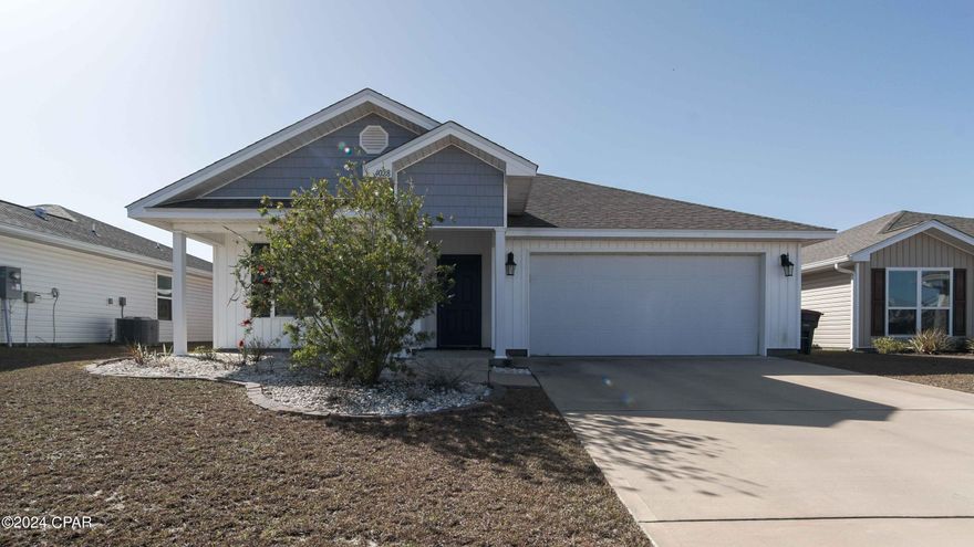 Welcome to Brighton Oaks! This tight knit neighborhood of under 144 homes offers a fun, friendly, sense of community for your Family to grow up in. Located very close to both Tyndall Air Force Base and the Navy Base. This home is zoned for some of the best public schools that Bay County has to offer, as well as 2 Charter schools. Just a short distance to the newest Publix in the city. There's a new privacy fence and FULLY PAID OFF SOLAR PANELS!! Who wouldn't want to live with little to no power bill? This home features 4 bedrooms and 2 bathrooms with vinyl flooring throughout the living areas, laminate counter tops along with beautiful cabinetry in light and bright tone in the kitchen and bathrooms, nickel hardware on interior doors, carpet in the bedrooms. The primary bathroom has a soaking tub and a separate stand-up shower. This is an energy efficient smart home and comes with LED lighting, keypad entry on front door, camera doorbell, smart LCD wall control panel, and don't forget the SOLAR PANELS!!