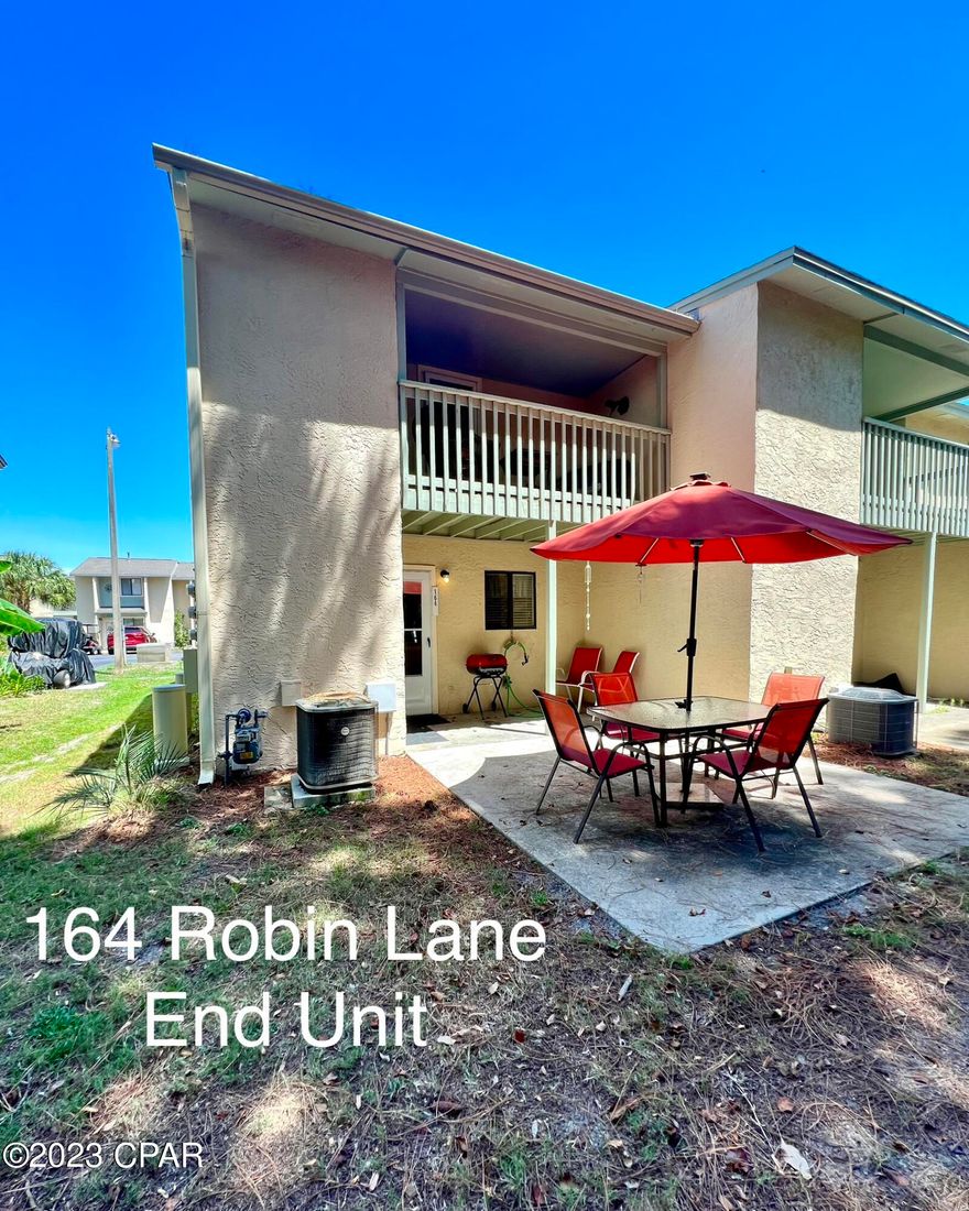 'CURRENTLY UNDER CONTRACT, SELLER WILL CONSIDER BACKUP OFFERS' Looking for a Great 2B/1.5B TURNKEY Townhome. This End Unit is Super Clean, Cute and is in a great location on the property. Only a 4 min walk to the Private Beach House w/ Pool, Cafe, and Beach Access. This unit's Nautical theme comes Fully Furnished/Turnkey if you want to rent it out or live in. This Unit has 2 bedrooms and a full bath upstairs...and a half bath downstairs. These Townhomes are Fee Simple, and you are deeded the two parking spaces outside of the unit.  This unit is also an End Unit, which are sought after, so there is an end space to add a golf cart parking pad to it, as well as having the ability to put a walkway or landscaping along the side of the unit to the back porch your choice to make it your own. (*Will have to put in a variance and get approval for any projects per HOA). Beside the unit's great location, this unit does not back up to anyone, so there is privacy having a wooden fence behind the unit. With Gulf Highlands Townhomes, you are allowed to add onto your unit either top or bottom onto the back or both, giving you additional sq footage or the option for future growth. There is so much that can be done to these units. Owners are allowed to have pets and own a Golf Cart (see Rules & Regulations). LOW HOA fees, $948.82 Quarterly. The Resort is located across the street from The Beach and with great amenities to choose from: (11) Pools, 18 Hole Mini Golf, (4) Tennis Courts, Pickleball Courts, Shuffleboard, Playground Areas, Gym, Club House, Conference Room, Private Beach Front Pool and Clubhouse with Cafe that has outdoor showers to rinse off and bathrooms, plus a golf cart parking area across the street from the beach to make it a breeze to bring all of your beach gear with you.  Gulf Highlands Beach Resort is a Gated community, walkable to many shops and restaurants ...it truly is unique property, and this unit is a must see. ** Age, SF, and Dimensions are approximate... please verify if important.