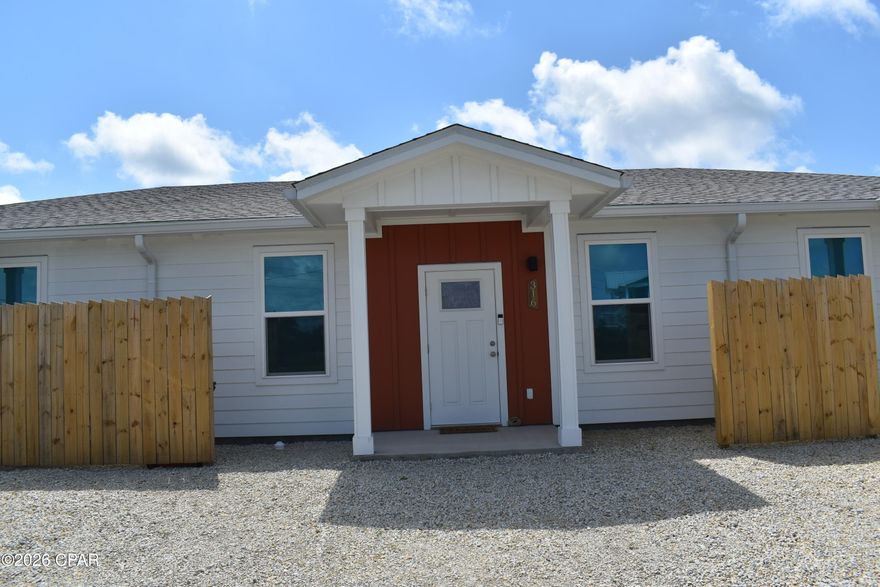 BRAND NEW CONSTRUCTION available to rent in Mexico Beach! This unit is a half mile from the Gulf of Mexico so you can walk down to watch the sunset! This is a 2 bedroom with 1 bath home that was built handicap adaptable with oversized doors in every room. The kitchen has all brand new stainless steel appliances with granite counters. The bathroom is only a shower stall and laundry area is in the oversized bathroom. Pets considered and ask about discounted security deposit for Active Duty Military.
