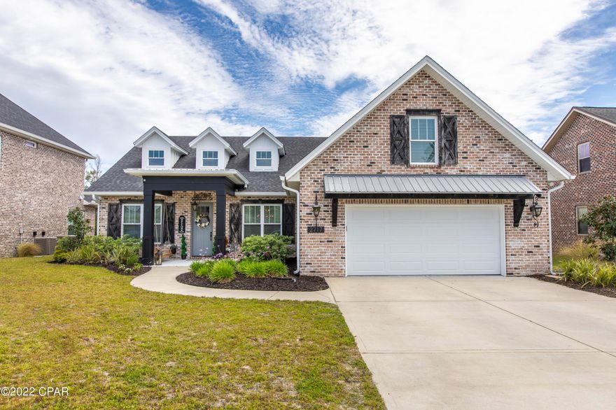 This home offers an incredible screened in outdoor living space! The screened in area includes the pool and an outdoor kitchen and outdoor lounging area. Not to mention upon entering the home through the foyer you'll come into the main living area offering an awesome open floor plan. This home offers a dining room and a family room with a fireplace that is open to the kitchen and breakfast area. The kitchen offers custom cabinets with an island and a breakfast bar, upgraded appliances, quartz counter tops, decorative hood and a pantry. The split bedroom plan offers a large master suite with the master bathroom offering a soaking tub, tiled shower, double vanities, a private water closet and a walk-in closet There are three additional bedrooms downstairs with a full bath and a half bath for guest. The laundry room is also located downstairs with built in cabinets, a sink and an entry to the master suite for convenient access. Upstairs there is a bonus room over the garage to one side and on the on the other side a bedroom that offers a large game room/den area with a full bath. There is beautiful trim work throughout this home, offering decorative ceilings, shiplap and oversized crown. There is upgraded laminate wood flooring throughout the main living areas of the home, tile in the bathrooms and laundry room and carpet upstairs. There are two A/C units to cool the house accurately both having the blue Halo lights to kill bacteria and dust in the air. The large 2 car garage is perfect for storage and parking. The exterior boast many upgrades as well, the backyard is fenced with a white vinyl privacy fence, sprinkler system, a generator, a gas heater for the pool, gas lanterns on the frontside of the home and much more!  It's the perfect house plan for a larger family as it offers plenty of living space on both floors! Convenient to exceptional schools, shopping and dining! Easy drive to TAFB, The Navy Base and to Panama City Beach! Don't miss this one!!