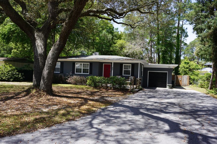 Well Maintained Home Located In Bunkers Cove Area in Panama City that's been updated throughout. Hard wood floor, Nice size kitchen with new cabinets and new dishwasher never used, updated windows, new heat & air, new water heater, indoor washer & dryer included. Front & back patio deck, privacy fence with large back yard. This is one you need to see and offered at good price. Roof is about 9 years old and survey can be reused. Call for a tour today. If important all measurements and information should be verified
