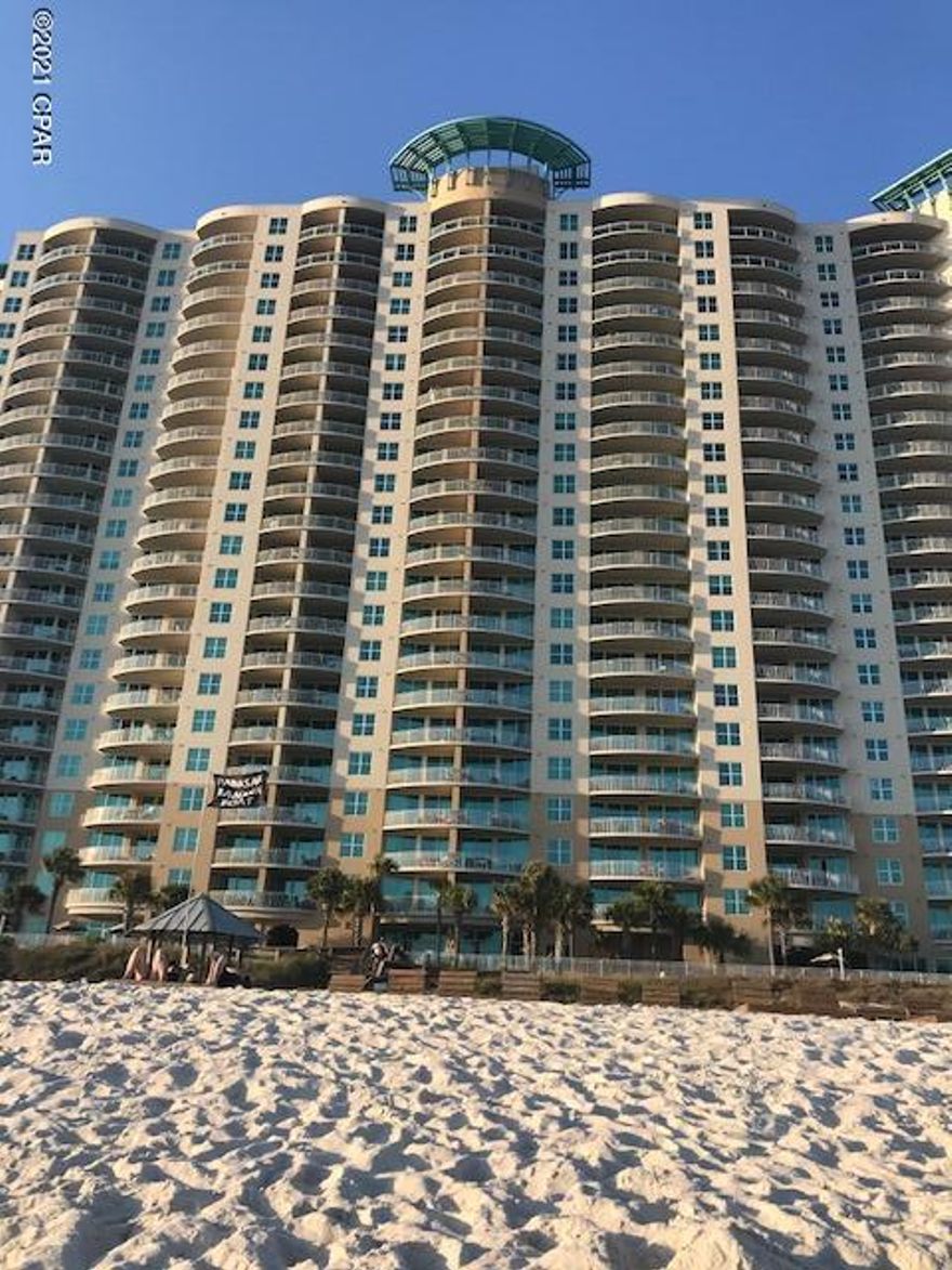 AQUA has been completely renovated and rentals are full capacity. Long known as one of the top resorts on PCB, this resort is better than ever. AQUA 1507 floorplan is in much demand for both buyers and guests. There are two bedrooms, the master is on the water. Another room in the back has a large bunk bed for children. This condo has been remodeled with tile, new furnishings, and electronics, rental ready  or a refuge from the office that is so popular now. There are plans for developing Pier Park East directly north of AQUA and an expansion of Powell Adams Road between Walmart and Target. Amenities include heated pool with access to the indoor pool, exercise room with steam room, 2 pools, 4 elevators, snack bar with cocktails, plenty of parking, and much more. 1507 won't last long.