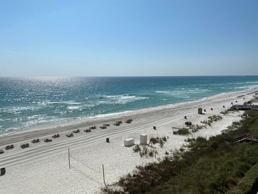 Reduced price and owner financing available for qualified buyers with acceptable terms. Happiness is Majestic in this beautiful studio condo. You will have views for miles of the Gulf of Mexico and a front seat view of the most beautiful white sandy beaches from the balcony. This condo comes fully furnished and offers tile flooring throughout, Quartz countertops, raised ceiling and washer/dryer. Feel like royalty with the amazing amenities to choose from at Majestic Beach Towers, such as, two outdoor Gulf Front pools, two indoor heated pools, hot tubs, kiddie pool, fitness center, pool side bar and grill, Starbucks market and cafe, spa, tennis courts, movie theater and conference center. Enjoy shopping, dining and entertainment at the conveniently located Pier Park.