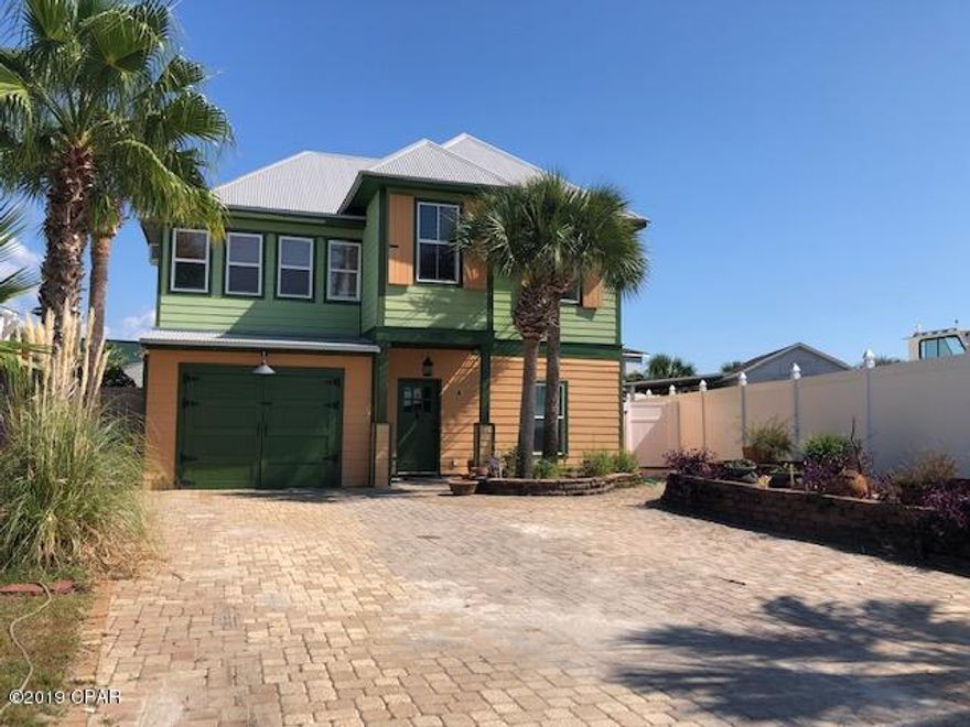 'CURRENTLY UNDER CONTRACT, SELLER ACCEPTING BACKUP OFFERS'

Beautiful and spacious 4 or 5br/3ba  Beach Home with a Key West feel and just a couple of blocks to the worlds most beautiful beaches! Converted garage area can be used as a family room or additional bedroom. Great year round living, vacation home or investment rental. This home features stained concrete floors on first level and solid wood floors and tile on second floor.Low maintenance yard with pavers only, inground salt water pool, electrical box for rv in front, and many more upgrades.  This is a MUST SEE!! All measurements are approximate, Buyer to verify.