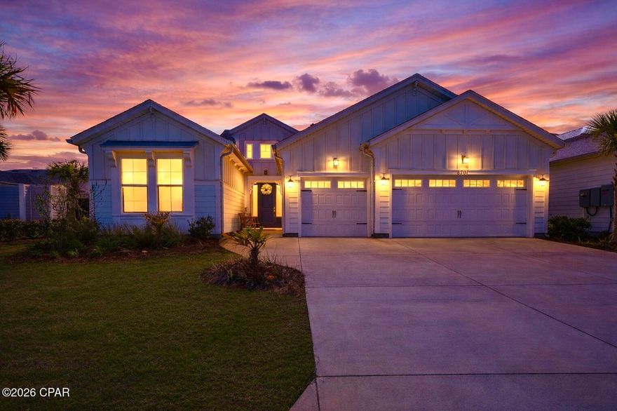 Welcome to this exceptional Trinidad Bay home in sought-after Phase 4 of Latitude Margaritaville Watersound, ideally situated on a beautiful private preserve lot along a quiet street comprised exclusively of Island Collection homes. This stunning residence offers thoughtfully designed spaces, extensive post-closing upgrades, and effortless indoor-outdoor living.

Step inside through a soaring two-story foyer highlighted by a custom coastal-inspired feature wall that sets the tone for the elegant finishes found throughout the home.

The heart of the home is the gourmet kitchen, designed for both everyday living and entertaining, featuring upgraded cabinetry, quartz countertops, custom tile backsplash, designer range hood, wall oven and microwave, and an oversized island perfect for gatherings.

The open concept layout flows seamlessly into a spacious dining room with a striking electric fireplace and custom accent wall, while the expansive living room boasts soaring cathedral ceilings and a dramatic wall of sliding glass doors that connect the interior to the outdoor living space.

A private den/office offers additional versatility and features a custom built-in bar with cabinetry and wine cooler, perfect for entertaining guests.

The luxurious primary suite offers a relaxing retreat with a spa-inspired bath and custom closets, while two additional guest bedrooms each feature their own en-suite baths, providing comfort and privacy for visitors.

The custom-designed laundry room is truly exceptional, featuring abundant cabinetry, a laundry sink, a built-in butler's pantry, and an additional refrigerator.

Enjoy Florida living on the extended screened lanai overlooking the peaceful preserve, the perfect setting for sunset views and evening cocktails. Outdoor furniture may convey with an acceptable offer.

Additional highlights include:

• 3-car garage with high-quality workshop

• RevWood by Mohawk laminate flooring throughout main living areas

• Casablanca ceiling fans and designer lighting throughout

• Electronic remote shades

• Custom feature walls in foyer and dining room

• Higher-level and custom cabinetry throughout the home

Many of these impressive upgrades were completed after closing, creating a home that feels truly one-of-a-kind. The property is priced below recent appraised value, presenting an incredible opportunity.

Located in the award-winning Latitude Margaritaville Watersound, residents enjoy world-class amenities including a private restaurant and bar, resort-style Paradise Pool, state-of-the-art Latitude Town Center, fitness center, pickleball and tennis courts, Barkaritaville Dog Park, live entertainment at the Bandshell, theater, wood-working shop, ceramics studio, walking and biking trails, and a full calendar of concerts, events, and social clubs.

Exciting growth continues nearby with a new hospital under construction and future commercial development including a Publix grocery store and additional shopping and dining options.

And best of all, the white sugar-sand beaches of the Gulf are just 7 miles away.

Experience the best of coastal resort living in Latitude Margaritaville Watersound, where every day feels like a vacation.