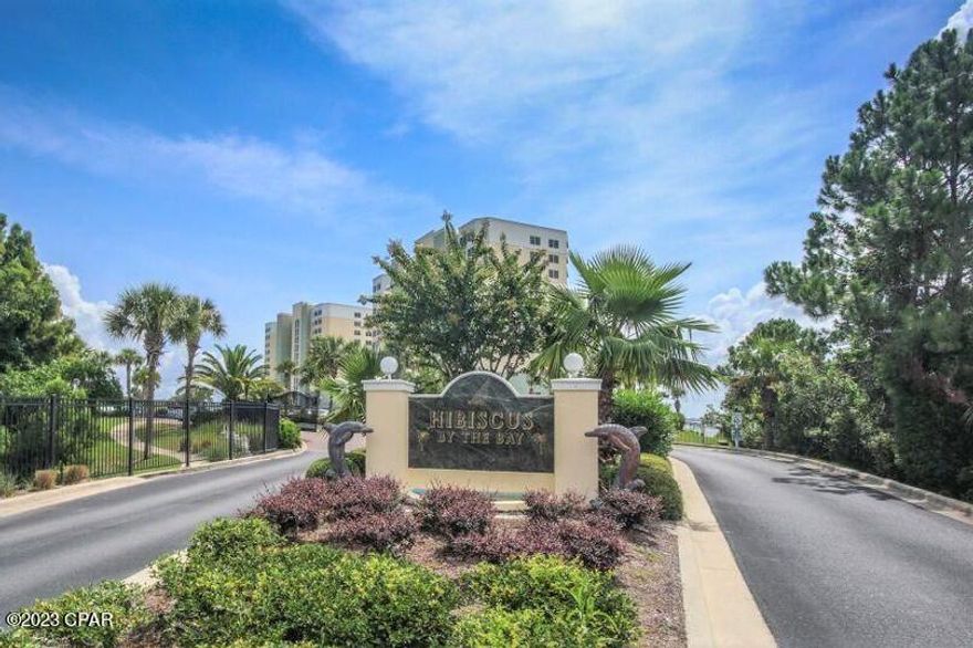 CURRENTLY UNDER CONTRACT,SELLER WILL CONSIDER BACKUP OFFERS. MUST SEE 4 BEDROOM BAY FRONT PENTHOUSE**** 2900 SQUARE FEET****
HIBISCUS BY THE BAY is the best kept secret on the beach! This gated boating community offers luxury living overlooking beautiful St. Andrews Bay. This spectacular condo boasts expansive views of the Bay from the living room , master bedroom and the master bath! For even more breathtaking views step out onto the oversized balcony which spans the length of the condo you will truly be amazed!
The interior features crown molding, beautiful tile throughout the entire unit, double paned windows new HVAC units to name a few. The master has a huge walk-in closet and tray ceiling with a large Bay Front tiled shower with a large picture window looking out over the Bay! The condo also has three guest bedrooms and a separate laundry room. Hibiscus by the Bay does not allow short term rentals and some of the features that residents enjoy are a private marina onsite,pickleball/tennis courts grilling areas, 400 ' fishing pier, fitness center,library,bay front pool and spa and much more. The quarterly HOA fees cover all but the electric bill. This low density complex is the place you've been searching for ! Boat slips are often for sale and for rent in the Marina so bring your boat , you are only a few minutes away from Shell Island and the Gulf by boat! Don't miss this rare opportunity to own a PENTHOUSE unit at one of the most coveted addresses in Panama City Beach!