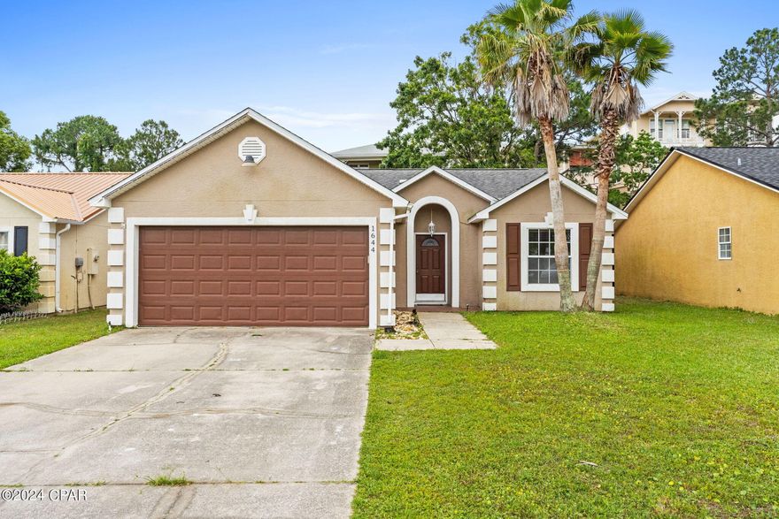 Welcome to 1644 Vecuna Circle! Located in the heart of Panama City Beach, this beautiful 2 bedroom 2 bathroom home is conveniently located close to anything you could need. Shopping, grocery, schools, entertainment and so much more all within a 5-10 drive in any direction. This home features 1,286 Sq Ft of heated/cooled living space, a 2 car attached garage and over 300 Sq Ft of covered porch entertainment space in the back!! 

Additionally this home has a new 2023 HVAC system and updated tile floors throughout. 

This area is also zoned for SHORT TERM rental for anyone looking to expand their portfolio!
