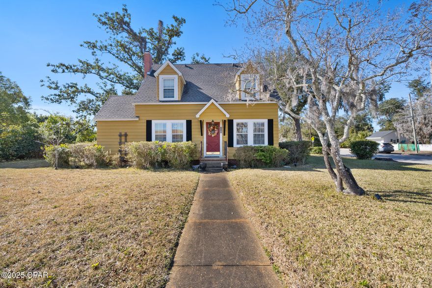 Welcome to this Charming Cape Cod style home fixed on a large half acre corner lot in the historic Cove neighborhood. This home features tons of original character, including original Hardrwood flooring through out most of the home, the old glass and brass door hardware, new HVAC, and close proximity to downtown Panama City and the Panama City marina. This home features two living areas, one of which could easily be converted back into a 3rd bedroom. Call today to view this one of a kind home!