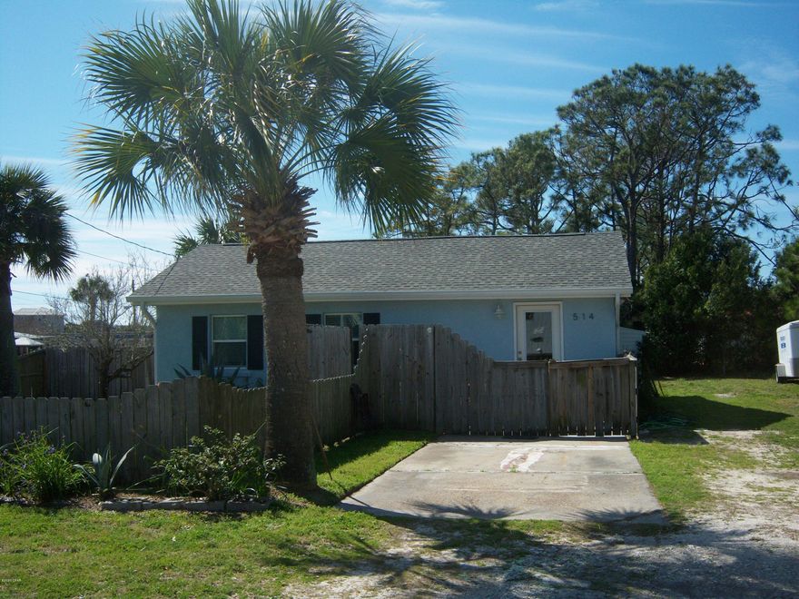 Welcome to the beach! First, home may be used as primary occupancy, short term rentals or as commercial! Home currently with its updates includes 2 full bedrooms, plus extra room which can be used as a 3rd bedrom making this a money maker for an investor! Recent upgrades include new paint inside & out, new 25 yr. roof, new a/c & heating unit, hot water heater, tile in Florida room, fans, light fixtures, gutters, Jeld-Wen high impact hurricane windows, some interior doors replaced, new front door and blinds.  The kitchen includes new granite, stainless steel deep sink, new backsplash and cabinets, too. Although an older home, many of the updates already completed for you! Exterior includes new stucco, large fenced yard, plenty of RV/boat parking, attic storage accessible from outside, plus the shed is negotiable if you want it to stay. Besides being walking distance to Beach Elementary and the beach itself, home is just a short ride to Pier Park, Frank Brown Sports Center, the Aquatic Center and state-of-the-art Amphitheater! This is the opportunity you have been waiting for whether you have a business on the beach, or are looking for an investment or just want to own a beach getaway for yourself! Plus priced under $260,000!