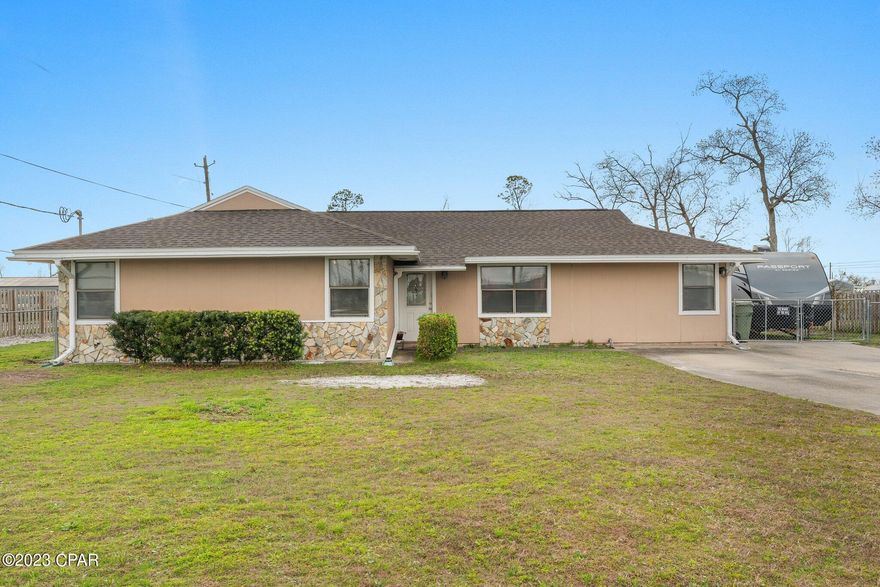 CURRENTLY UNDER CONTRACT, SELLER WILL CONSIDER BACKUP OFFERS

Welcome home!  Location, location, location!  In the heart of Lynn Haven, across the street from Cain Griffin Park & splash pad - something for everyone!  This affordable home is ready for you to move in!  Large corner lot with fully fenced backyard & workshop/shed. Space to park a camper or boat with a 30 amp outlet available!  Perfect yard to put in a large pool! Large flex space/office or craft room in addition to the 4 bedrooms!  Minutes to everything - shopping, restaurants, banking, entertainment & more!