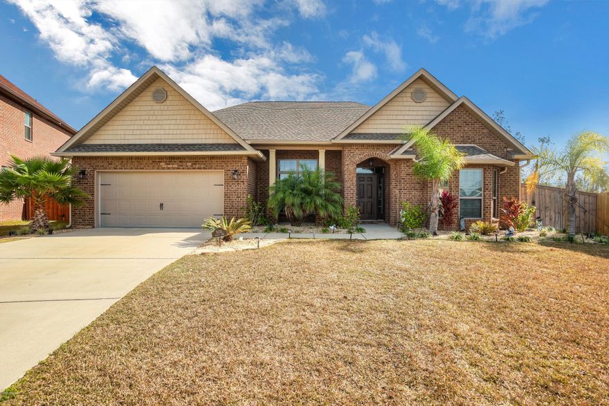 This one owner custom built home has been meticulously maintained, with fine fixtures and luxurious upgrades throughout. Featuring three bedrooms, two baths and a large office or ''flex room'', that could be used as a 4th bedroom. Beautifully designed open floor-plan with a spacious foyer that flows into the main living areas and formal dinning room.  Along with elegant hardwood floors, large windows, an enormous great room with magnificent double tray ceilings that reach upwards of fifteen feet, and are lined with five inch crown-molding.  Splitting off to a spacious kitchen that boasts custom cabinets, granite counter tops, stainless steel appliances, 24'' tile floors and a dining area to the side.  The master suite and bath features a large garden style bathtub with a separate tiled shower, extra large granite vanity with dual sinks and a large walk in closet. The Backyard of this home is a beautiful sanctuary offering a private and relaxing setting that backs up to county owned land. Plenty of areas to lounge, gather or just relax with a large covered patio, and a separate much larger uncovered wood deck and pergola in the center.  Also includes a privacy fence, shed, all patio furniture and a 2017 built in hot tub that will be perfect for your next gathering or cookout! The lot has a irrigation system in place, along with a longer than average driveway that will  accommodate all your parking needs. Located in the desirable Cherokee Heights subdivision, with easy access to HWY 231, for a quick commute to all that bay county has to offer.

Additional Features: New Paint, New Lighting and Ceiling Fans, New Roof, New Gutters, New Ceilings, New Carpet in bedrooms, And New Insulation.