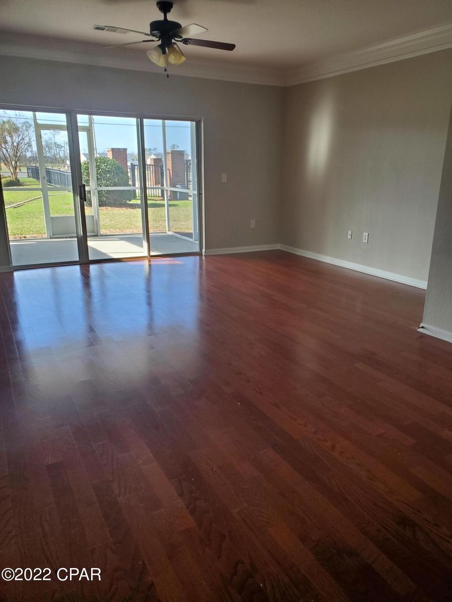 Baldwin Rowe is a gated community of townhomes.  Convenient to all shops 

 in Panama City, and Lynn Haven.  This townhome is near the entrance , pool, gatehouse with mail boxes and rec room.  It has 3 large bedrooms, 2 full bathroom, upstairs with half bath down stairs. Garage and nice screened porch with view of pond. Security deposit is $1850.00. no pets , cleaning fee $200.00, 12 months lease, application fee is $40.00 per adult.  (for credit and background check)