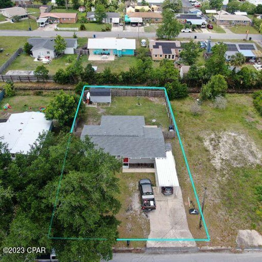 CURRENTLY UNDER CONTRACT, SELLER WILL CONSIDER BACKUP OFFERS. 3 Bedroom/ 1 Bath BRICK home conveniently located just off 23rd St. near restaurants, shopping, St. Andrews and more! This home sits on a big lot featuring a covered carport, large screened back patio, gutters, fenced backyard and shed. Inside you will find the shared living room and dining room wall has been opened up to give a more spacious feel with tile flooring throughout the common areas; The kitchen situated off the living room features plenty of cabinetry with formica countertops, lazy Susan and deep sink; leading to the back patio. The bathroom fetures a new vanity, tub/shower combo.  Extra storage room just off the hallway also accessible from back patio. New roof, siding, windows, sliding back door, front door, carport and bathroom updates 2019.  

Call to schedule your private showing today!