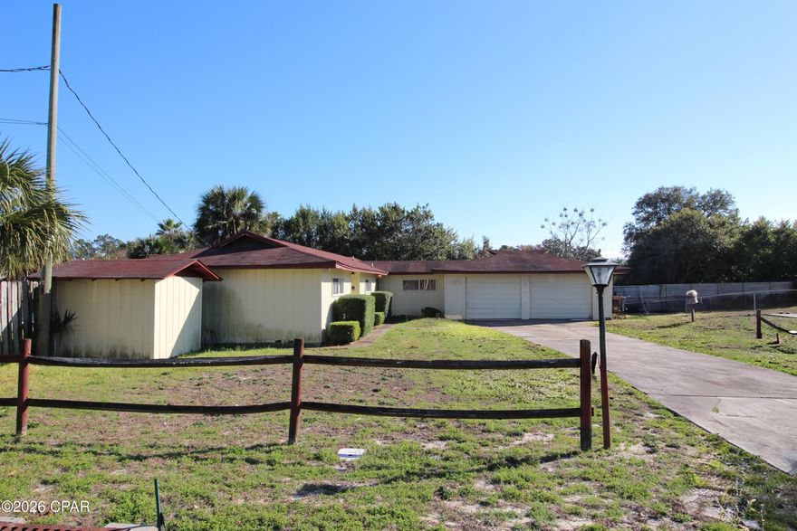 Attention all Investors!!  Owners are READY TO SELL!! This home needs the perfect visionary and is a great fixer upper.   Property is in need of a little TLC and design ideas.  Perfect for a primary home, second home or rental property.  Property is sold ''As Is''.  Home has the following features; living room; dining room; family room; kitchen; 3 bedrooms; two baths; two car garage; in ground pool, etc.  This site is 120 x 120 or .33 acres.  Property is conveniently located near the beautiful beaches, Pier Park, Restaurants; Shopping; The Pirate Show; and Top Golf.  Located in Lullwater Beach Community.   Don't miss this opportunity!!