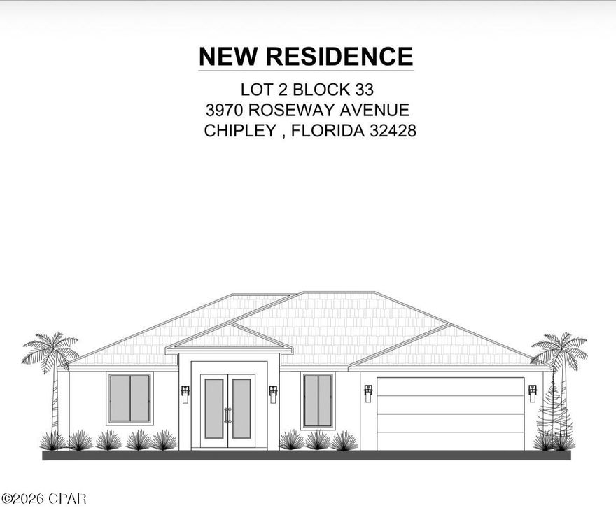 Great flat 0.24-acre lot in Sunny Hills! A survey and approved plans are available, making it easy to get started on building your dream home. The approved plans feature a beautiful 3 bedroom, 2.5 bath custom home. The septic permit is in place and partially paid, and the driveway permit has already been paid. A private inspector has also been partially paid, adding even more value and convenience for the next owner. This is a perfect opportunity to build your dream home in a growing, peaceful community or for a builder to get started quickly with much of the legwork already completed. Sunny Hills features multiple lakes and ponds ideal for fishing, as well as an 18-hole golf course. Located just 40 minutes from Panama City Beach and approximately 20 minutes from the airport.