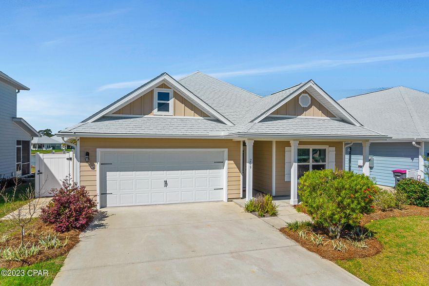 MOONRAKER - Elegant 3 bedroom, 2 bath home featuring split bedroom floor plan, open living/dining combo, kitchen with stainless steel appliances, granite										
countertops and island with sink. 9 ' ceilings throughout home with trey ceilings in living room and master bedroom. Master bath features large garden tub, separate shower with dual shower heads, water closet, double vanity and walk in closet. LVP flooring throughout. Backyard includes brick paver patio with firepit to enjoy quiet evenings overlooking the pond. Propane gas stove and tankless water heater. Community pool available. Security camera system available for use at tenant's expense. Cameras are AS IS. Trash service provided by HOA. Lawn service provided by owner. *$250 pet deposit/$50 pet fee/$25 month pet rent.