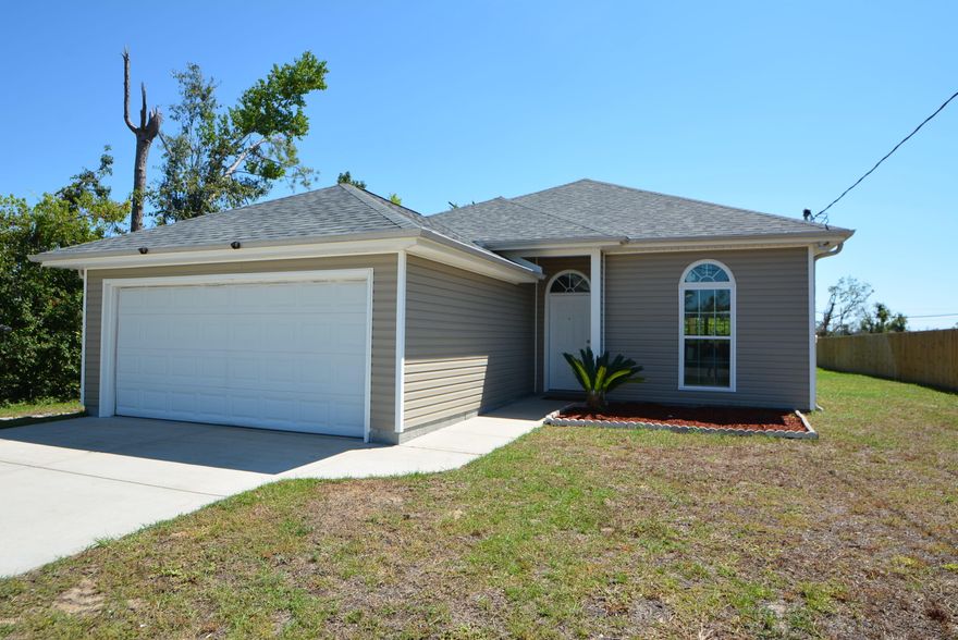 A beautifully remodeled home on a fantastic lot is now available for you.  Upon entering the tied foyer, you will immediately notice the sun-bathed and open floor plan. . To your right is the kitchen with all new stainless appliances, pantry and expansive breakfast bar. Walking forward into the home, you enter the spacious Great Room with a large dining area.  To the left in this split-bedroom plan are two bedrooms and a bath and three closets for ample storage space. The master is on the rear of the home and the master bath features a raised vanity and walk-in closet. The home has a new roof, fixtures, doors, is newly painted and has new flooring. The back of the home has a nice covered porch and a huge back yard (look at the neighbor's fence to see how far the back yard extends).  There is a two-car garage, separate laundry room, automatic sprinkler system and termite bond. This home is move-in ready and waiting for you. Call your Realtor for your personal tour today.