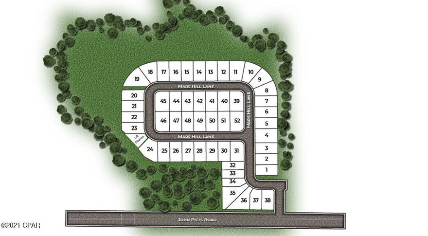The Denton is a delightful 4 bed, 2 bath, 2 car garage floorplan located in the new Mars Hill community! Through the foyer is a hallway to the right that leads to 3 bedrooms, a laundry room, and bath. The living area is spacious and overlooks to the dining and kitchen area. Bedroom 1 is situated off the large living area and has a private bath with a spacious walk-in closet. Interior features of this home include laminate kitchen and bath countertops with over-mount sinks, and beautiful ivory painted cabinetry. Vinyl flooring is throughout all the wet areas of the home.  **Up to $10k in closing costs when using seller preferred lender with contracts executed by 1/23/2022 closed no later than 2/23/2022. Buyer does not have to use the preferred lender, only to receive closing cost promotion. One of the remarkable features of this community is that it is located directly across from Majette Park, which is home to Panama City's only Disc Golf Course. Mars Hill is also a short drive to Tyndall Air Force Base, and the Naval Station located on Panama City Beach.

This home comes standard with a Smart Home Technology package which includes a KwikSet keyless entry, Skybell doorbell,
automated front porch lighting, an Echo Dot device, and Quolsys touch panel which can be integrated to control your lighting,
thermostat, front door and so much more. A builder 10-year structural warranty is also included.

This home is being constructed with the Zip Sheathing system, providing greater protection than a traditional housewrap from
damages due to wind, rain, and extreme weather.

Pictures, photographs, floor plans, elevations, features, colors and sizes are approximate for illustration purposes only and will
vary from the homes as built. Home and community information including pricing, included features, terms, availability and
amenities are subject to change and prior sale at any time without notice or obligation. For Move-In/Completion Estimates:
Ready dates are estimates only. Timing of completion of construction and buyer move-in are subject to contingencies
contained in home purchase agreement and governing jurisdictions issuance of a certificate of occupancy and may change
due to forces majeures and other delays or disruptions outside the reasonable control of the Builder.