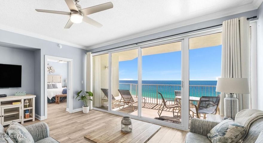 Over 90k in actual rents in 2025! This is a Rental Machine at Boardwalk Beach Resort in Panama City Beach! This stunning 3-bedroom, 3-bath condo +  a bonus  room—rents like a 4-bedroom! The main primary suite opens to a spacious balcony with incredible gulf views, while the second master offers lockout potential with a luxurious bath, kitchenette, and its own private gulf-view balcony. Unit 701 offers the perfect floor height with sweeping views of the pool and beach from the oversized balcony. Enjoy gorgeous floor-to-ceiling windows, 9-ft ceilings, a bright open layout, 2 brand-new HVAC systems, and 2 newer  hot water heaters for peace of mind. Boardwalk Beach Resort is a premier gated community featuring a gulf-front pool, poolside tiki bar, general store, fitness center, covered parking and more! This is your next home away from home or beach investment!! Call Today!!