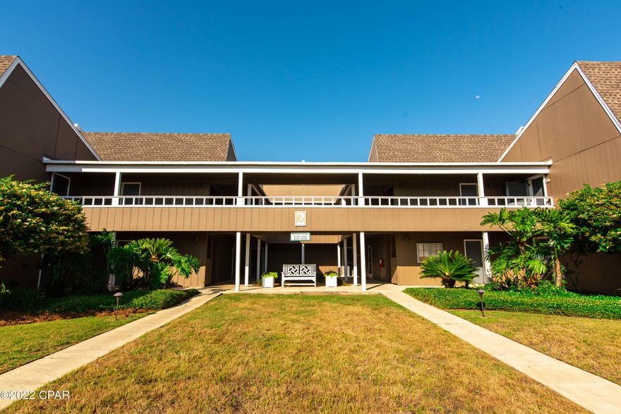 Don't miss out on this opportunity to own a Bay Point Studio Villa ground floor unit with views of a pond and the Jack Nicklaus Golf Course!  Interior features include a large open concept living/dining room, high end kitchen cabinets, granite counter tops, stainless steel appliances, travertine floors, recessed lighting and a beautifully tiled shower.  Get your work done in the bonus office space complete with built in bookcases while enjoying the view and natural lighting provided by the sliding glass doors.  You'll love the Master with its own sitting room and sliding glass doors along with the spacious closet and built in drawers and shelves. Bay Point offers golf, tennis, restaurants and a soon to be added first class marina. This unit won't last long, so call today for your own private showing appointment.