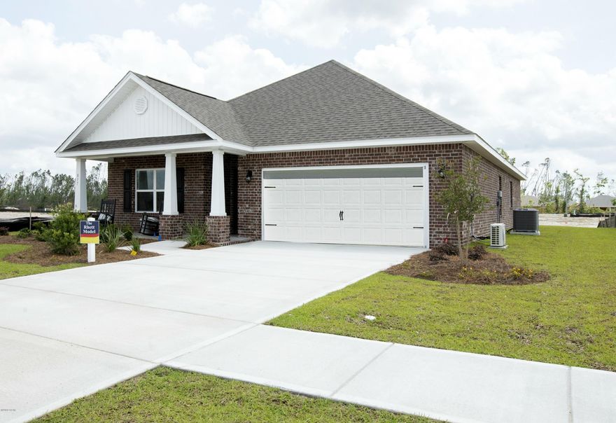 This Rhett plan has 9'ceilings throughout, luxury vinyl plank flooring throughout the main areas and carpet in the

bedroom. This home added details of tray ceilings in living room and master bedroom, brushed nickel hardware, granite countertops, and elegant doors. The kitchen

has a center island, a nice size walk-in pantry and the appliances include smooth top range, microwave and dishwasher. Open Kitchen to living room and dining area,

makes this home perfect for entertaining. The master suite has as nice master bath with walk-in closet, garden tub and separate shower. Smart Home system, water filtration system, builder and structural warranties are also included with this home. Pictures, photographs, floor plans, elevations, features, colors and sizes are approximate for illustration purposes only and will vary from the homes as built. Home and community information including pricing, included features, terms, availability and amenities are subject to change and prior sale at any time without notice or obligation. For Move-In/Completion Estimates: Ready dates are estimates only. Timing of completion of construction and buyer move-in are subject to contingencies contained in home purchase agreement and governing jurisdictions issuance of a certificate of occupancy, and may change due to forces majeures and other delays or disruptions outside the reasonable control of D.R. Horton, Inc.