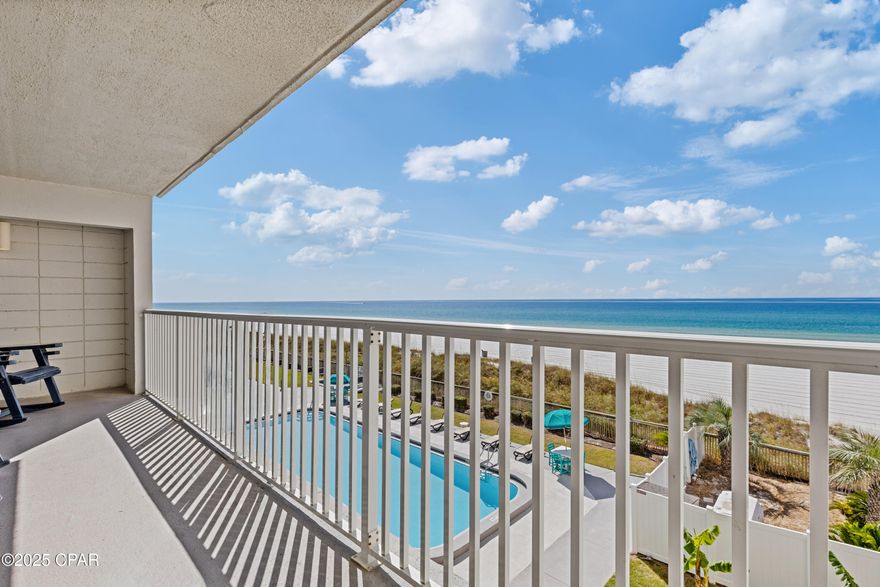 Sun, Sand, and Relaxation!
Welcome to Mariner West, a charming low-rise Gulf-front condominium community on Thomas Drive, located on the east end of Panama City Beach. This meticulously maintained turnkey 1-bedroom, 2- full bath end-unit condo with a wrap around balcony is perfect as a vacation getaway, rental investment, or full-time beach retreat. The kitchen features granite countertops and stainless-steel appliances, and the condo has been lovingly cared for with tile throughout for easy upkeep and durability. With only 6 stories and 58 units, it offers a cozy, intimate setting. The unit currently sleeps 4, with plenty of space to accommodate up to 6 guests.
Located on the 3rd floor with a private wrap-around balcony, you'll enjoy breathtaking Gulf views and stunning sunsets. Inside, the open layout is designed for comfort and convenience, including a private laundry room with full-size washer and dryer and ample storage for all your beach gear. End units with wrap-around balconies are a rare find, making this condo truly special.
This income-producing property is ideally situated near popular dining, shopping, and entertainment, making it a smart choice for rental income or your own coastal escape.
Resort-style amenities include: gulf-front pool, lighted tennis and pickleball courts, shuffleboard and pool table, owners' lounge, gas grills and picnic area
Recent updates to the building (2020) include: new roof, exterior paint, thermal windows and storm-rated sliding doors with thermal glass, new fence and railings, plus recently resurfaced tennis courts.
Mariner West has passed all Florida state inspections for condominium structural integrity, offering peace of mind for owners and investors alike.
Don't miss this opportunity to own a piece of paradise—schedule your private showing today and start living the beachfront lifestyle you've always dreamed of!