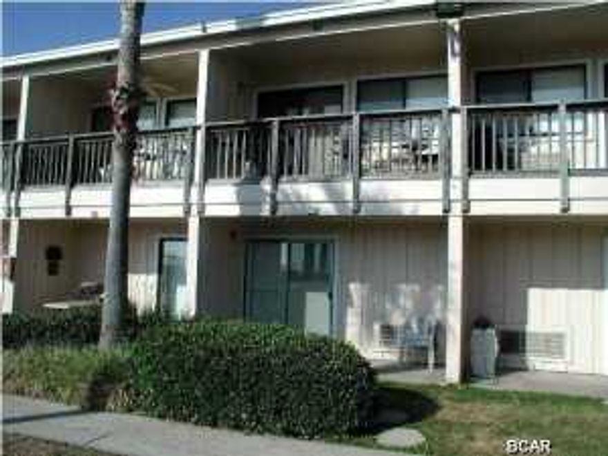 Waterfront Marina/Bay view from this ground floor Sun Harbor Condominium, 1 bedroom/1 bath furnished with a GREAT VIEW. Convenient to Panama City and Panama City Beach, Navy Base, Gulf Coast State College and FSU-PCC. Condo features community pool, club house, on site laundry facility, and is near public transportation. Water, sewer, garbage, basic Cable, pest control, included. This water front condo unit is move-in ready! Window coverings, ceramic tile floors through-out,new queen size bed, ceiling fans, broadband ready, Comcast Xfinity cable!