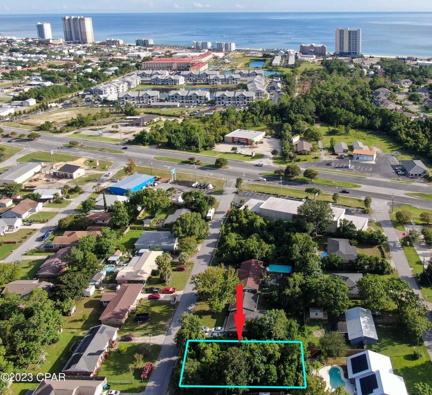 This is a real neighborhood with no HOA and No short term rentals allowed. Build your new home and don't worry about your next door neighbor cycling renters through every week. Access to both Hwy 98 and Hwy 79 makes it convenient to get out and back home. Build your new construction home now or hold it for your future plan. This lot is just a few blocks from the beach, Pier Park, Frank Brown Park and convenient to the airport. Why wait for ''tomorrow''? Get moving forward today.