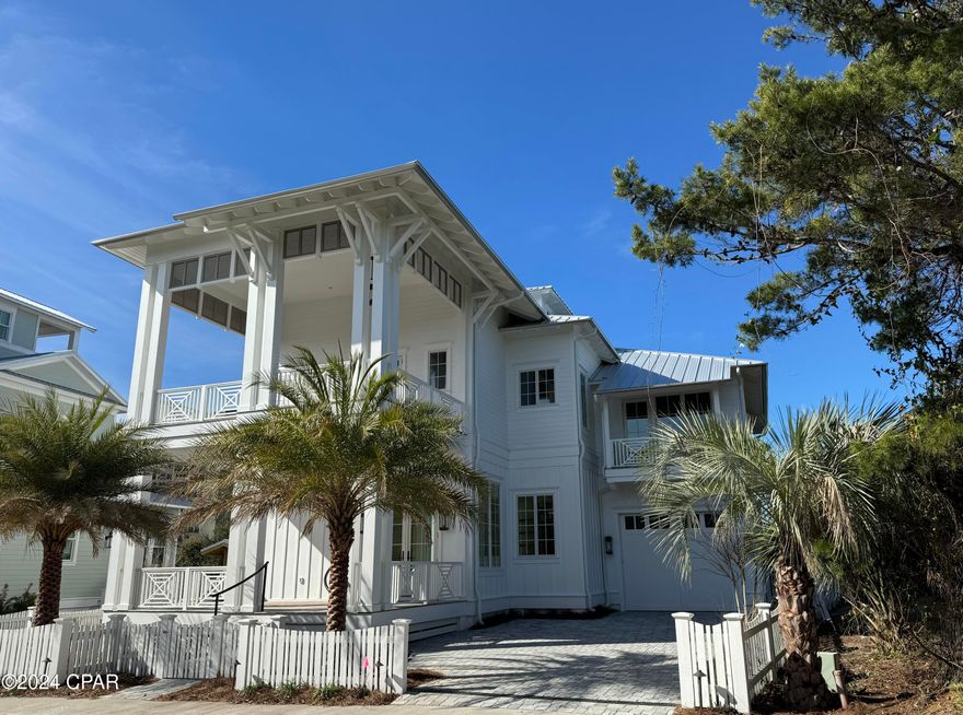 Exquisite new construction home on Lake Powell (largest Coastal Dune Lake in the State of Florida and North America) with spectacular views of the Gulf of Mexico, Lake Powell, Audubon bird preserve, and Camp Helen State Park.  Magnificent floor plan includes 4 bedrooms, 1 oversized bunk room, 5 full baths, 2 half baths, abundant porches, garage, tower with elevator and powder room.  Spectacular upscale finishes and appliance package specified by renowned architectural firm, ABoheme.  A private dock (not included) can be added for your boat, kayaks, paddleboards and fishing.  Do not miss this spectacular opportunity in the gated beachfront community of Carillon Beach.