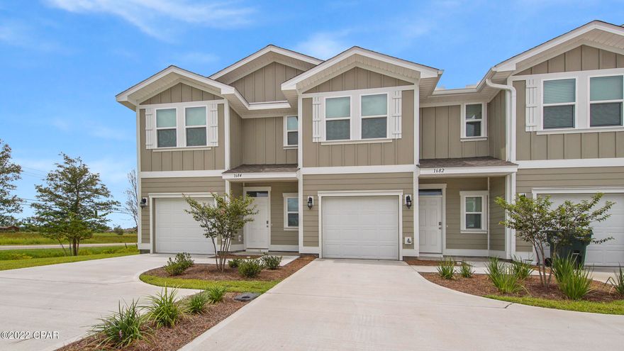 Luxury Townhome Rental -  plus free month

This luxurious 3 bedroom, 2.5 bathroom townhome is now available for rent. With a one-car garage and 1,553 sq ft of living space, it offers a perfect balance of convenience and comfortable living. Open-concept main level features a half bath and a spacious kitchen with extra cabinets and stainless steel appliances. Upstairs, the large master suite includes a large walk-in closet and double vanity. A second full bath and two bedrooms are down the hall. Other amenities include central air, an attached one-car garage, and a quaint patio with outdoor seating. Lawn care and trash are included in the monthly rent. Act now to take advantage of this amazing rental opportunity!  Centrally located in Lynn Haven and between Bay County's most requested charter schools.