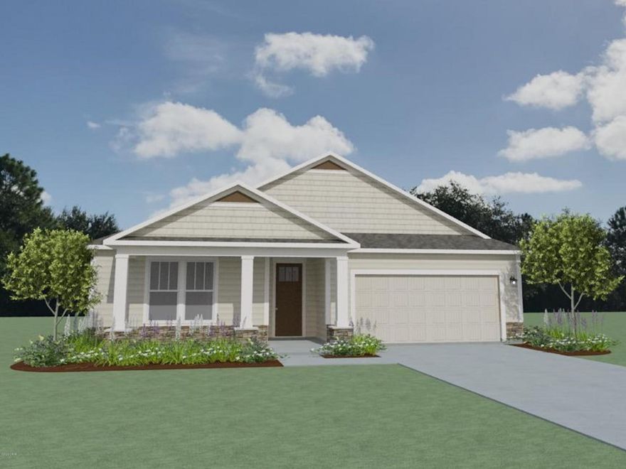 Samuel Taylor built home that features the Mako floor plan, 1800 sqft 2-Car Garage. All homes are currently built above hurricane code with 2'x6' exterior wall framing, hurricane tie down rod and anchor system, architectural shingles and higher insulation ratings. Interior standard features include 9 and 10 foot ceilings, tile and carpeted floors, granite countertops, gas stove, microwave, dishwasher and garbage disposal. Upgrade options are available. Please visit the Model home located at 206 Basin Bayou Drive for more information! Excellent opportunity to be in the hottest community on the Beach.