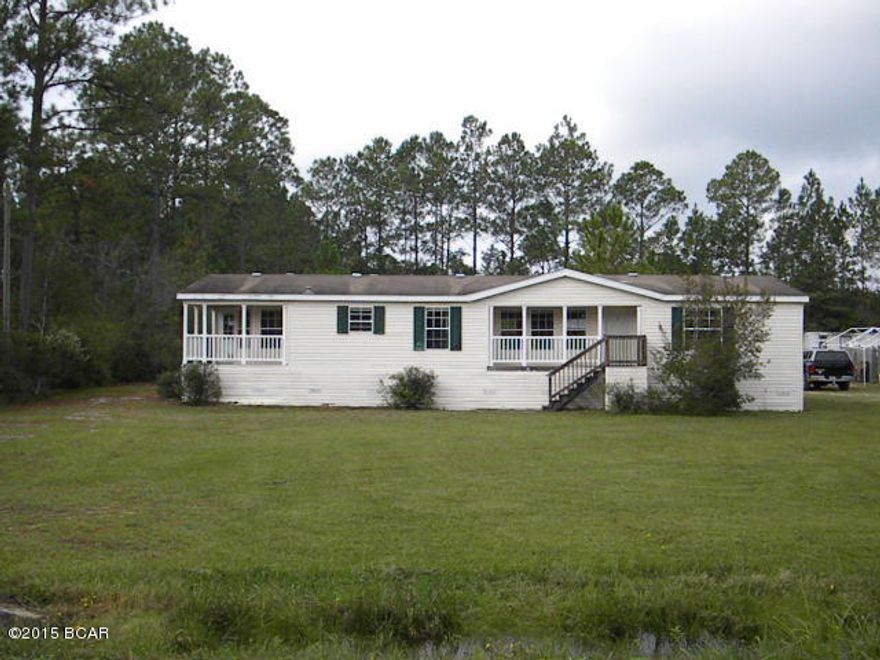 Little touch of country in this 1593 sq ft home with 3 bedrooms, 2 baths, just off of a paved road on .68 acre with a split floor plan,  master bathroom with dual sinks, garden tub and separate shower, walk in closet, dining area along with a breakfast nook, good sized living room and roomy kitchen with a lot of cabinets.  Convenient to town and only needing a little TLC to make your own.  Call to see today.
