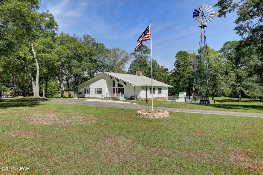 ***Multiple Offers--Highest & Best Due by Sunday 4-18-21 by 2 PM CST*** Calling all Equestrian Lovers! This well kept property features a 3/2 spacious home overlooking your pool, fenced pastures with Gum Branch and the fishing pond.  The 5 stable barn complete with a bunk house is set up perfectly for your horses.  Huge utility barn takes care of any equipment and hay that you need.  Large garage/workshop with overhead storage fills in for any extra hobbies and overflow.  Also an additional hookup site for a MH if needed.   Additional comments from seller are uploaded in the document section along with the seller's disclosure.  Certainly a must see, too much to list here.