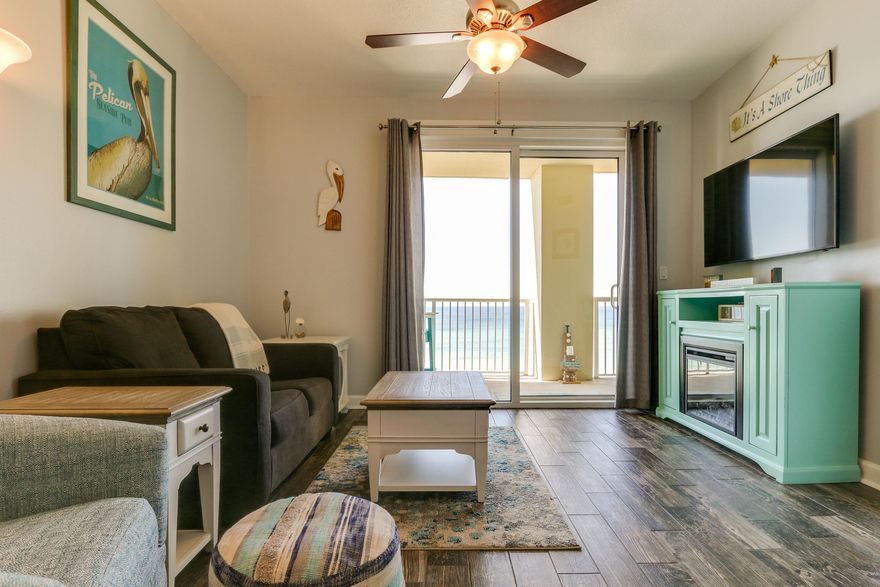 CURRENTLY UNDER CONTRACT, SELLER ACCEPTING BACKUP OFFERS



HERE IT IS!  MUST SEE to Believe!  Updated Kitchen & Appliances, Backsplash/Under Cabinet Lighting, Newer HVAC, & nearly ALL NEW Furnishings INCLUDED!!  Stunning Direct Ocean Views from this Meticulously maintained Direct Gulf Front Condo. From your first steps inside, gaze upon the Beautiful Gulf waters & experience the True Beauty of this 2 bed, 2 bath unit.  Open & Airy, enter the sizeable Patio from either the Living Room or Master Bedroom.  Impeccable Condition, Current Owner has never Rented! No Expense Spared...Sure to Impress the most Discerning Buyer. Great layout with additional Bunk/Office area. NEVER Sand in Carpet as Entire unit is TILE!  Great Rental projections.