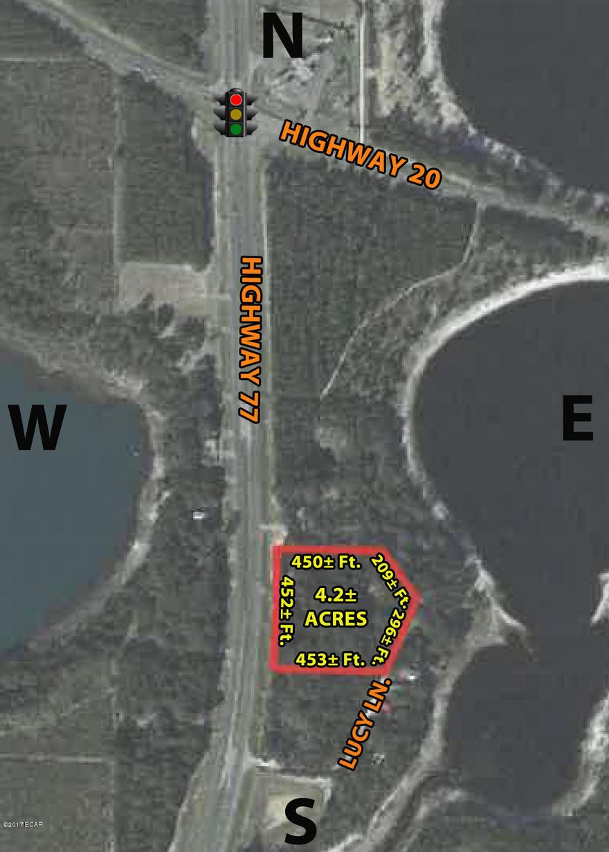 'CURRENTLY UNDER CONTRACT, SELLER ACCEPTING BACKUP OFFERS'This residential 4.2 acre parcel has several places for a good home site. The property is covered with large oak trees and a gentle rolling landscape. The property has access from Lucy Lane on the back side which surrounds a lake. It has 452 feet of road frontage on Highway 77 (east side), 450 feet on the north side, 453 feet on the south, and 506 feet on the rear (Lucy Lane) which provides rear access, and a median cut on Highway 77 at Lucy Lane. The site is 401 + feet north of Lucy Lane and one-quarter mile south of Highway 20. For comparison, small residential lots to the south are priced at $40,000.