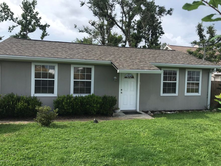 Beautifully remodeled home with tons of extras. Granite counter tops, cabinets, brand new kitchen appliances, new flooring throughout the house. Custom tiled bathroom with and unbelievable shower. New roof and 1 year home protection with American Home shield. Enjoy the nice quiet dock and water in your backyard. House is on a quiet dead-end street for that country feel but it's only minutes to town, convenient to TAFB, and HG Harder's Park.