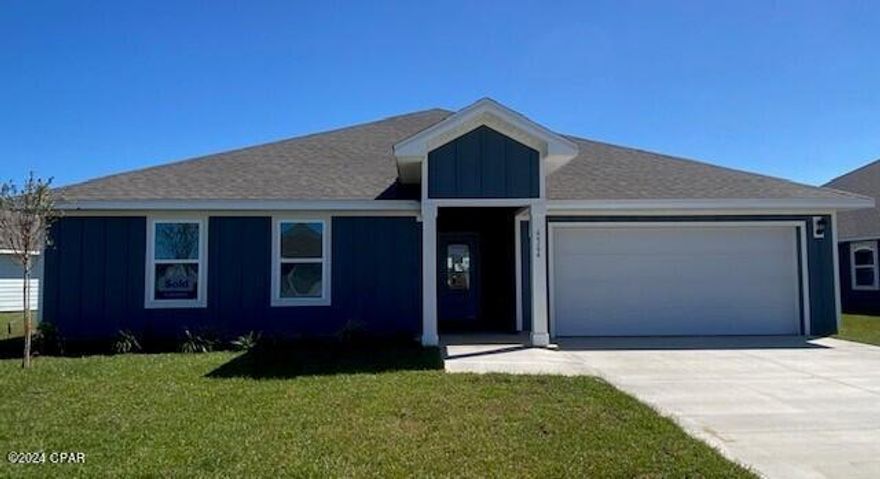 Welcome to Phase IV of Liberty. The Denton plan is new to this community and features 4 bedrooms, 2 bathrooms and a two-car garage. This home is located at 6564 Lazar Lane and is just a short walk to the community clubhouse and pool. As you enter this home you will find three bedrooms just off the entry way with a full shared bath and laundry room. Step into the spacious living area and you will be amazed by the open concept with kitchen featuring a center island and dining area. Bedroom one is just off the living area and features a large bathroom with dual sink vanity, a nice sized closet, separate shower and soak tub. This home also features a covered back patio accessible from the dining area. Interior features of this home include LVP flooring in common and wet areas, carpet in each bedroom, beautiful white cabinetry and granite countertops. A standard stainless steel appliance package is also included with a smooth top stove, dishwasher, and microwave. This home has Smart Home Technology including Keyless entry, a Deako smart switch and a Quolsys touch panel display that can be integrated with your thermostat, lighting and even secure your home.  On the exterior of this home, you will find Hardie siding, roof with dimensional shingles. a landscaped flower bed at the front entry as well as fully sodded yard where cleared. Be at ease with the one-year builder warranty and 10-year structural warranty. Liberty is the quintessential neighborhood featuring sidewalks throughout and a 7,500 square feet amenity center with a fitness center, playroom, meeting room outdoor grill and kitchen, as well as a large pool and a splash pad. Home and community information, association fees (if any), included features, terms, availability and amenities, are subject to change at any time without notice or obligation. Drawings, pictures, photographs, videos, square footages, floor plans, elevations, features, colors and sizes are for illustration purposes only and will vary from the homes as built. Landscaping and furnishings may be decorator items not included in the purchase price and may not be available.