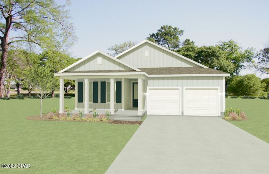 The Venice plan by Samuel Taylor Homes has 3 BR plus a den, study or Opt. 4th BR and large covered front and rear porches. This open home showcases an island kitchen with stainless appliances including a gas range, a tile backsplash and a huge walk-in pantry. The private owner's suite highlights a tray ceiling, a master bath with a tile-to-ceiling shower and expansive walk-in closet. SweetBay is a walkable community with unrivaled amenities: dock with Bay / Gulf access for kayaking, paddle boarding, and fishing, parks, junior olympic resort pools, sports court, miles of trails, and future amenities including a town center and marina! New home buyers even get priority access to top-rated University Academy!