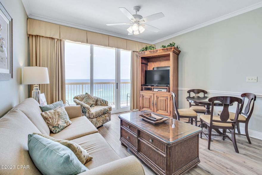 This property has sold! Discover similar listings by reaching out to us for an updated list of available properties that match your preferences. **LVP FLOORS THROUGHOUT** Featuring a GULF-FRONT BEDROOM and impressive space in the primary bathroom, this 1BR/1.5BA condo at Calypso is in excellent condition and offered fully-furnished and ready to rent or enjoy. There are only 22 of these units in each tower so are in high demand for 1BR rentals. Calypso's gulf front towers feature two incredible pools, a fitness area, gulf front Tiki Bar and a small on-site shop. Enjoy all of the dining, entertainment and shopping options just steps away at Pier Park. Make it a point to see this beautiful ''05 stack'' today!