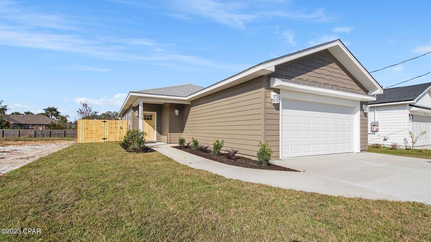 OPEN HOUSE SATURDAY March 11th 12-2:00 PM. NEW CONSTRUCTION FEATURING 4  BEDROOMS and LOADS OF UPGRADES!!! Enjoy life in this LAKE CAROLINE AREA home,  only steps from the BAY and BEACH DRIVE. The interior has 9' ceilings with TRAY ACCENTS and UPSCALE LVP FLOORING throughout. An OPEN FLOOR PLAN flows into an incredible kitchen offering abundant custom cabinetry, BEAUTIFUL QUARTZ COUNTERS and upgraded lighting. A SPACIOUS LAUNDRY ROOM and 2 car garage are just off the kitchen. 4 BEDROOMS allow for a home office and lots of guest space. THE PRIMARY BEDROOM has an elegant bath and 2 closets. Outside, there's a large PRIVACY FENCED back yard (space for a pool!), sprinkler system and a well for worry free watering! NO HOA, NO FLOOD INSURANCE and GOLF CART FRIENDLY NEIGHBORHOOD!