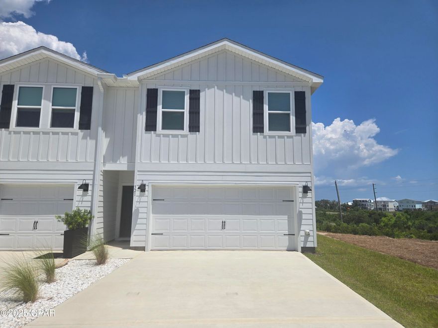 Beach View and Brand New, unfurnished townhome.

Escape the hustle and bustle of the crowded commute from Panama City and live relaxed in quiet Mexico Beach where you'll enjoy an easy, 15-minute drive into Tyndall and great school options.

New UNFURNISHED Townhome. 

Features include:
-4 bedroom, 2.5 bath

-2 car garage with two remotes

-Beach views from back porch and upstairs primary bedroom

- End unit with back porch beach view that backs up to natural area overlooking Salt Creek, perfect for backyard play and grilling

-Walking distance to beach, shops, and Mexico Beach Brewing Company

-Quartz countertops and kitchen island with stainless-steel appliances (refrigerator/range/microwave/dishwasher), disposal and water filtration system. Energy-
efficient cooling and heating systems, Low-E insulated windows with screens, and water-saving elongated commodes

-New washer and dryer on 2nd floor between bedrooms

-Luxury vinyl plank floor throughout

-Security features include Safe Haven Surveillance system, Skybell doorbell, Honeywell
digital (smartphone) thermostat, and DEAKO Smartphone Switches

-Lease includes irrigation and lawn service at no additional charge. Renter is
responsible for home utilities, water/sewer, electricity and internet.

No smoking.
Pets allowed if house-trained, adult animals at additional $75 per month per pet plus $500 deposit each.

School Options (among others) include:
Tyndall Academy
Public | Pre-K - 8th 13.8 mi.

Port St. Joe Elementary
Public | Pre-K - 6th 14.4 mi.

Port St. Joe Jr.-Sr. High
Public | 7 th -12th 14.5 mi.

Rutherford High School (IB Programs)
Public | 6th-12 th  21.2 mi.