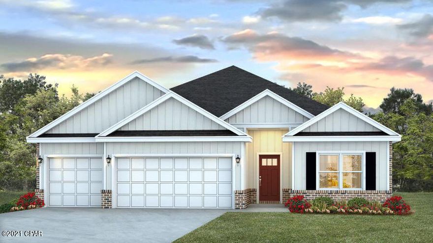 Centrally located off Highway 390 & just north of Highway 231, this home is surrounded by a multitude of shopping centers, restaurants, and is only minutes from the North Bay and Saint Andrew's Beaches. The Destin is a stunning 4 bed, 3 bath, and 3 car garage floorplan located in Titus Park! Interior features of this home include elegant 9' ceilings, granite

kitchen and bath countertops with undermount sinks, and shaker style painted cabinets. Luxury vinyl plank flooring is throughout the entire home, excluding all bedrooms which have plush carpet. This home also has Whirlpool stainless steel appliances, fabulous lighting packages, a smart home package, and much more. This home comes standard with a Smart Home Technology package which includes a KwikSet keyless entry, Skybell doorbell, automated front porch lighting, an Echo Dot device, and Quolsys touch panel which can be integrated to control your lighting, thermostat, front door and so much more. 

This home is being constructed with the Zip Sheathing system, providing greater protection than a traditional housewrap from damages due to wind, rain, and extreme weather. A builder 10-year structural warranty is also included.

Pictures, photographs, floor plans, elevations, features, colors and sizes are approximate for illustration purposes only and will vary from the homes as built. Home and community information including pricing, included features, terms, availability and amenities are subject to change and prior sale at any time without notice or obligation. For Move-In/Completion Estimates: Ready dates are estimates only. Timing of completion of construction and buyer move-in are subject to contingencies contained in home purchase agreement and governing jurisdictions issuance of a certificate of occupancy and may change due to forces majeures and other delays or disruptions outside the reasonable control of the Builder..