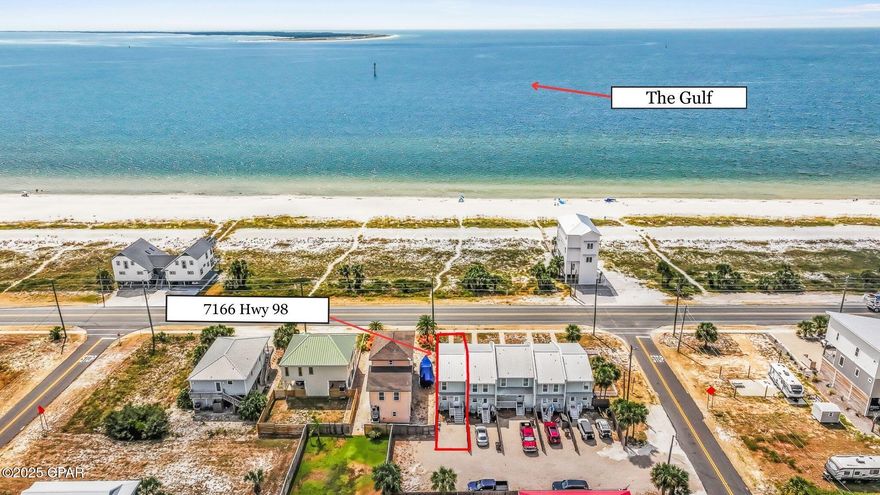 X-FLOOD ZONE, END UNIT, UNOBSTRUCTED WATER VIEWS WITH DIRECT BEACH ACCESS! This beautifully rebuilt and fully furnished 2BR/2.5BA townhome delivers 1,300 square feet of modern coastal charm with jaw-dropping, forever Gulf views. Perfectly positioned across from a protected conservation area, your panoramic vistas of the emerald water and sugar-white sand are guaranteed to remain untouched. Step inside this chic coastal cottage and feel instantly at home with its open-concept layout, stylish finishes, and breezy natural accents. The main floor is designed for effortless living and entertaining, featuring a sleek kitchen with quartz countertops, a central island with seating, and stainless steel appliances—all framed by beach views that steal the show. Wide plank Cortec flooring adds warmth and durability throughout. A convenient half bath is perfect for guests, while the upstairs layout ensures privacy with both bedrooms tucked away. Wake up to the sound of the waves in your Gulf-front primary suite, where a private balcony invites you to sip your morning coffee as dolphins play in the surf or unwind with a glass of wine as the sky lights up with unforgettable sunsets. Every detail has been thoughtfully updated—new roof, AC, hot water heater, electrical, and more—offering peace of mind whether you're searching for a full-time residence, a vacation home, or a high-performing rental. Located in the coveted X flood zone with NO HOA dues, this gem is just a short drive to the charming coastal towns of Mexico Beach and Port St. Joe. And with St. Joe Beach's pet-friendly shoreline just steps away, you can walk for miles with your toes in the sand and your pup by your side. Call for your private tour & LIVE THE BEACH LIFE!