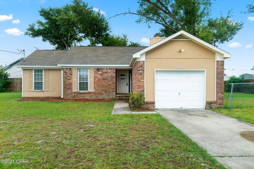 CURRENTLY UNDER CONTRACT; SELLER ACCEPTING BACKUP OFFERS.

Welcome to this beautiful three-bedroom, 2-bathroom home located just minutes from shopping, schools, restaurants, and Tyndall Air Force Base! This home has an open concept layout, and the kitchen features stainless steel appliances with a large range hood, granite countertops, and an eye-catching backsplash.  The living room features a fireplace with custom built-in shelving and wood-look vinyl flooring.  Each bathroom comes with a circular vessel glass sink, tile flooring, and granite countertops to match the kitchen.  The roof was replaced in 2019 and part of lot is also fenced.  There is an additional concrete slab towards the back of the home where a shed could easily be added for extra storage space. Schedule your private viewing today!