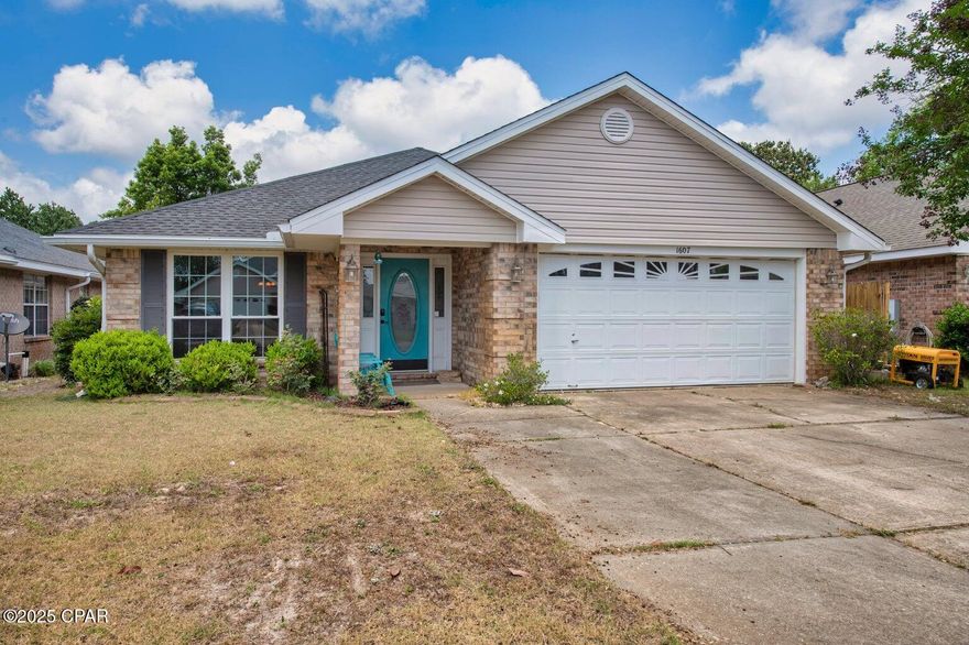 THE HOME YOU'VE BEEN WAITING FOR in a great neighborhood that checks all the boxes! Four bedroom two bath, open concept, split floor plan complete with office space, dining area, kitchen and living room with a wood-burning fireplace. Roof is 2016, Windows 2014, and the home has Fabric Hurricane shutters Updated LVP flooring is throughout the main area, and carpet in the bedrooms. The master bath has a gorgeous walk-in custom subway tile shower and a cultured marble double vanity. The master bedroom boasts a Walk-in Closet with a custom closet system. The Kitchen has stainless steel appliances, a pantry, and a breakfast bar. Washer and dryer included in sale. Buyer to verify all info deemed important.