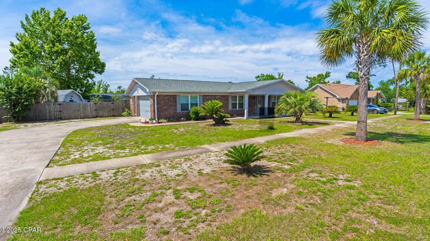 UNDER CONTRACT SELLER TAKING BACK UP OFFERS .We have a 72 Hour Kick out Clause in Place .Must see Brick Home 10 minutes from Tyndall Airforce base . Totally remodeled in 2019 .This 1900 Square foot home plus a 240 square foot heated and cooled Sunroom lives large.3 Large Bedrooms 2 Full Baths  make this a great family
Home. Laundry Room with Extra Storage. 
Kitchen has Gray Shaker Cabinets ,Granite Counter Tops ,top of the line stainless appliances to include a Double Oven .Kitchen open to the Family Room with a Fireplace .There is a Dining Room off Family Room  and kitchen for those Sunday Dinners .Master Bedroom has double closets and Master Bath has Tile Shower . Extended Front Porch and Walkway to welcome you Home .Sit out Front in the Swing on those Summer Nights 
There are 2 Storage buildings out back. Plenty of Room for entertaining in the Back Yard .Want a Pool No Problem Room for a Pool  .Wait until you see the Fruit Tress and Grape vines planted over the last few years .Out Front New Palm Trees .This Home has newer modern Light Fixtures and Paint .Out Back extra concrete poured for a Great Patio. Truly taken down to the studs and rebuilt in 2019 .Call your Favorite Realtor today .