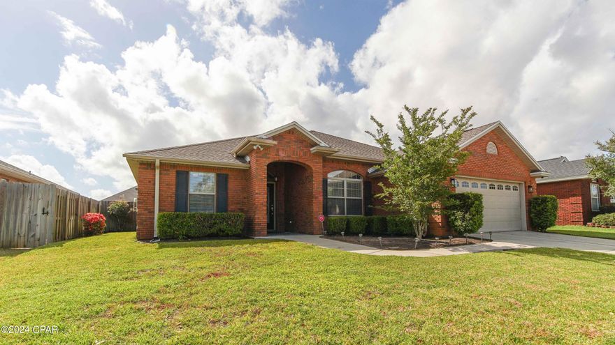 'CURRENTLY UNDER CONTRACT, SELLER WILL CONSIDER BACKUP OFFERS . Welcome to your dream home in Camryns Crossing! This charming 3 bedroom, 2 bathroom brick home offers the perfect blend of comfort and style. Step inside to discover freshly repainted walls and recently updated features, including refreshed kitchen and bathroom cabinets, modern light fixtures, and ceiling fans throughout.

Entertain guests effortlessly in the large living room or unwind in the cozy master bedroom, complete with hardwired surround sound for the ultimate relaxation experience. 

Relax in the spacious master bedroom, complete with a private exit to the pool, walk in closet, and a luxurious ensuite featuring a double vanity, jacuzzi tub, and stand-up shower.  The two additional bedrooms offer ample space for family or guests.

Outside, enjoy your own private oasis with a sparkling pool and patio, perfect for summer gatherings and lazy weekends. Plus, with updated exterior lighting, every evening feels like a welcoming embrace.

With new carpet in all bedrooms and new appliances, this home is move-in ready and waiting for you to make it your own. Don't miss out on the opportunity to call this beauty yours!
Measurements are approximant. Buyer should measure if important.