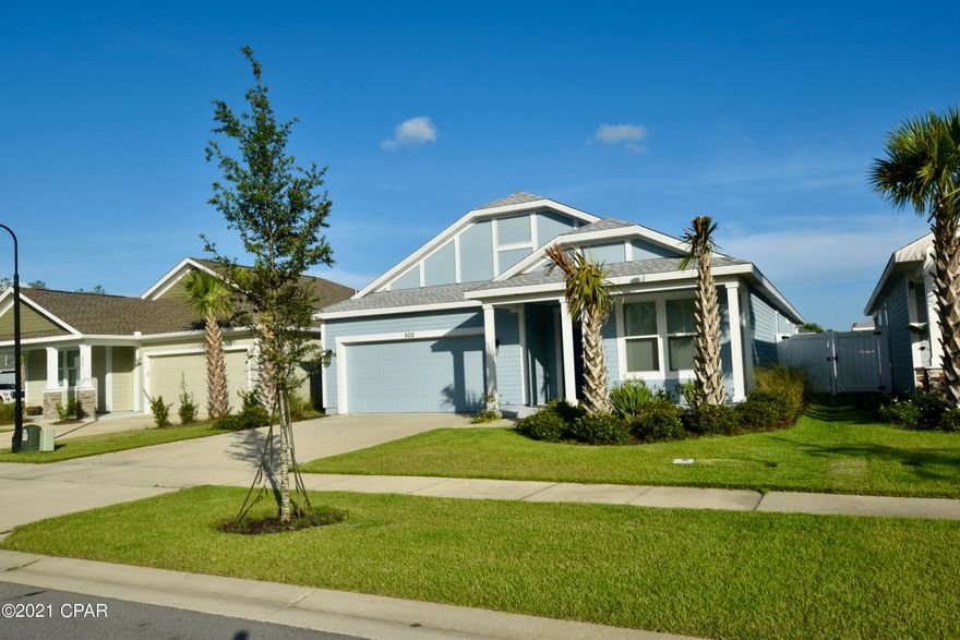 Welcome home to Breakfast Point ... and NO POWER BILL! This home comes complete with SOLAR PANELS (Paid in full - no solar loan to assumme) and JACUZZI!  This beautiful well-kept home is located only minutes to restaurants, shopping, and some of the best schools. This hardi exterior home offers over 2300 sqft, 4 BED/3 BATHS are ready for your family.  As you enter, you will notice the extended open foyer, leading you into the spacious great room w/tray ceiling. Highlights include:  recessed lighting, 9 foot ceilings, and 8' doors. The kitchen is sure to be any home chef's favorite; it features upgraded cabinets, overlooking the great room and dining area, and includes a newer 3-door refrigerator, gas stove, large granite island w/pendant lighting and tile back splash. The master bath highlights a split vanity and walk-in shower while the 2nd and 3rd bathrooms offer a tub/shower combo. Home offers a quaint office or business nook that could also be used as a dry bar area.  Flooring is luxury vinyl plank throughout and tiles in the bathrooms. The master bedroom is highlighted by a tray ceiling and his/her walk-in closets. This floor plan provides privacy between owner's suite and additional bedrooms.

Enjoy the outdoor retreat, while you spend time in the like-new JACUZZI under your covered patio. Enjoy the option of natural gas hook up for future grill. The backyard is completely surrounded by a 6' vinyl fence, providing safety and security for your children or pets. Additionally, there are eave outlets installed for future lighting or holiday lights. Home also comes with hurricane shutters and drop down stairs for attic storage in the garage. This home has it all with an open floor plan and generous sized entertainment space.


NOTE:  While the solar panels eliminate a power bill, there is still is a monthly connection fee of approx. $20.  Call for your private tour today ... it won't disappoint! Measurements approx; verify if important.