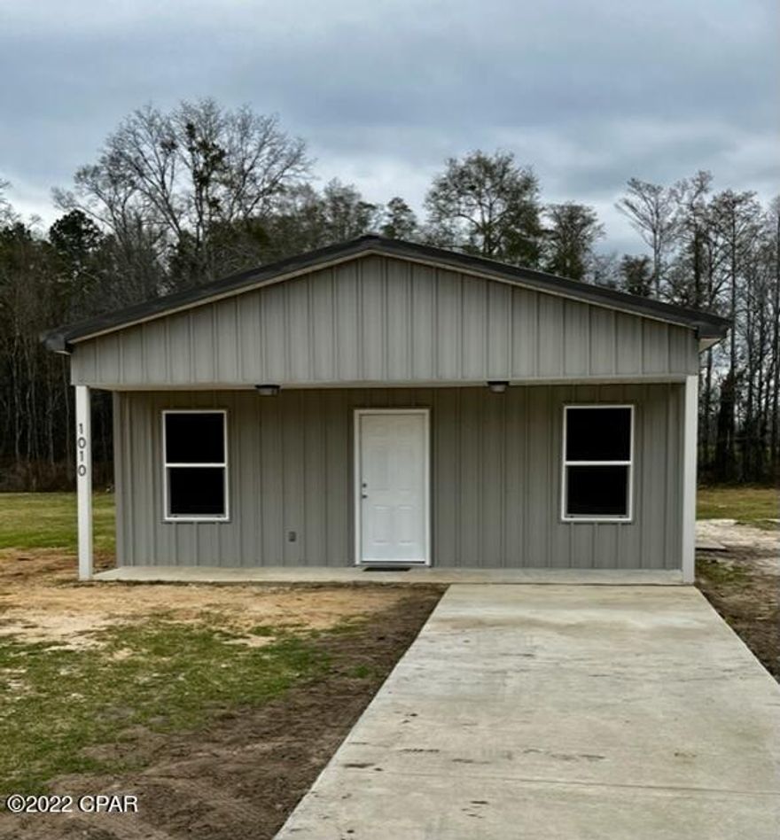 CURRENTLY UNDER CONTRACT, SELLER NEW CONSTRUCTION!!! Construction has just begun on this Energy Efficient home which is being constructed with all steel framing on interior and exterior. All metal is eco-friendly and is 67% recycled. It features a metal roof, metal siding, side by side refrigerator with water & ice maker, central heat/air with heat pump, an electric On Demand water heater, Whirlpool appliances and stained concrete floors. Home meets all current Florida building and energy codes and qualifies for some of the lowest insurance rates in our area!!! Home features include a 14 x 15 metal outbuilding, spacious front porch, and a concrete parking pad with sidewalk and side entrance for convenient unloading of groceries into the kitchen.